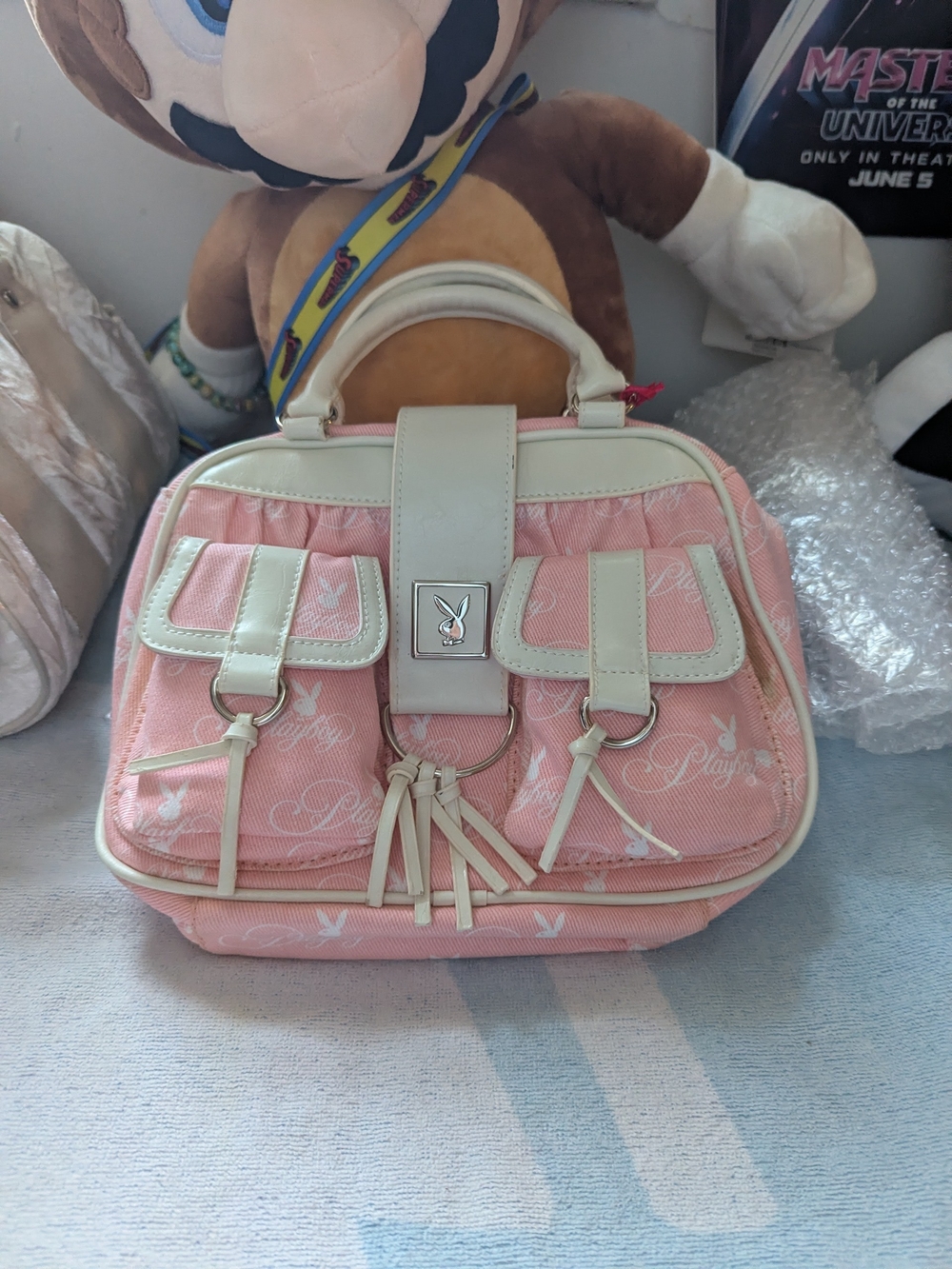 Playboy Pink Logo Satchel Handbag